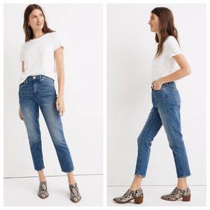 MADEWELL The High-Rise Slim Boyjean in Lavern Wash